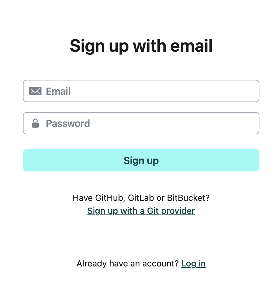 Netlify signup with email