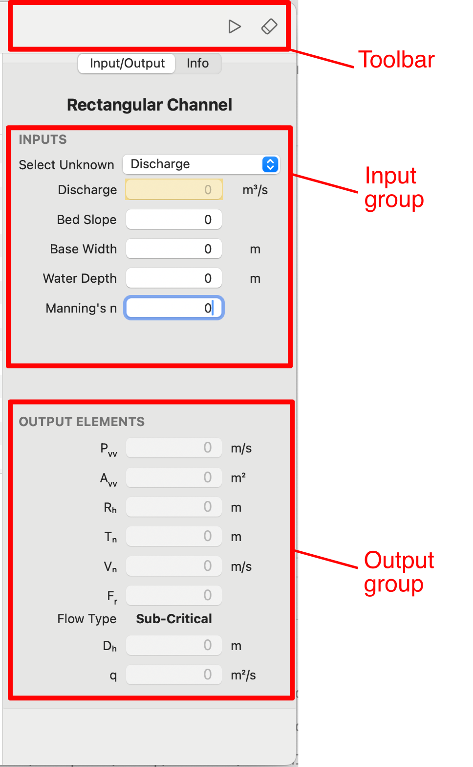 Sidebar rectangular channel